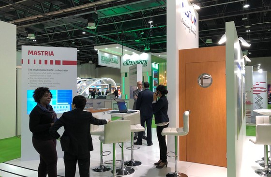 Alstom booth at Middle East Rail Dubai 2019